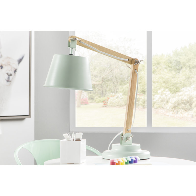 Lampe de bureau 21 po Danual, Aigue-marine, Interrupteur marche/arrêt, H 18 po x l 8 po x P 8 po