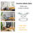 Ahriana Round Coffee Tables with Metal Frame and Tempered Glass Top Center Table-949688566