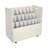 21-Slot Mobile Rolling Wood Blueprint Roll File Large Document Organizer-98610756