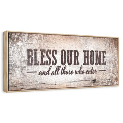 Plaque murale «Bless Our Home»