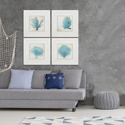 " Blue Coral " 4 - Pieces