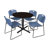 Neyland Cain Round X-Base Breakroom Table & 4 Zeng Stack Chairs-32520536-131273002-32520545