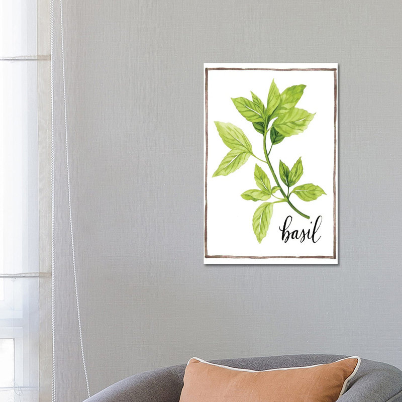 Watercolour Herbs I - Wrapped Canvas Print, 66.04 cm H x 45.72 cm W