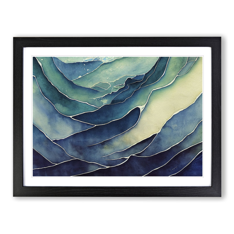 Abstract Ocean Vol.1 - Framed Print, Black, 46cm H x 64cm W x 2cm D