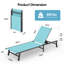 Chaise longue d'extérieur en aluminium avec dossier inclinable réglable-1630863400
