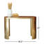 Oval Antique Brass Console Table
