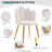 Velvet Vanity Chair with Back Vanity Stool with Gold Legs-1995522426
