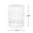 Outdoor Metal Side Table - Large, White, With Elegant Iron Cut Design Modern Table, Construction Frame-187944406
