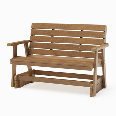  Fauteuil oscillant en composite de 5 pieds Amish Made Signature - brun Tudor