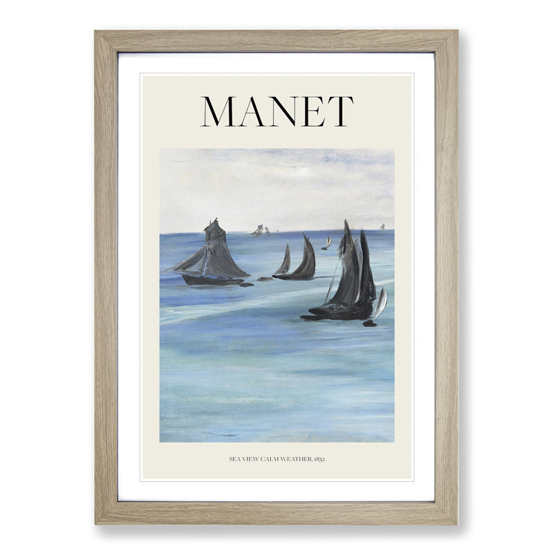 Sea View, Calm Weather by Edouard Manet - Picture Frame Graphic Art, 36cm H x 27cm W x 2cm D