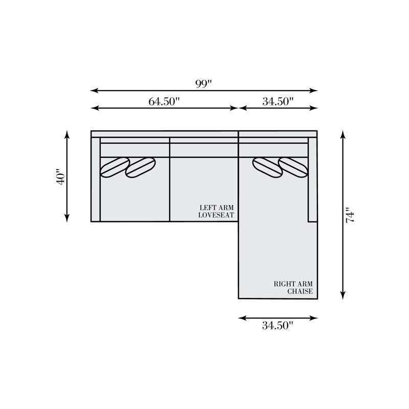 Kelsey Chaise Sectional, 5553-034