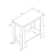 Table d'appoint de style transitionnel en stratifié pouvant servir de table de lampe, table de chevet, table de bout