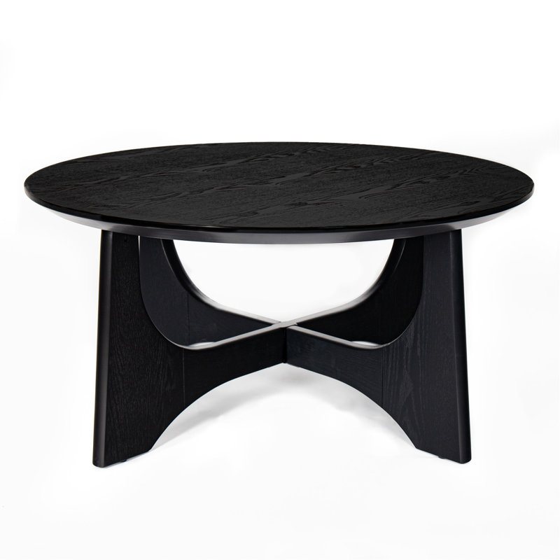 36" Wooden Coffee Table, Black With A Versatile Design Table In Black, Wood Finish