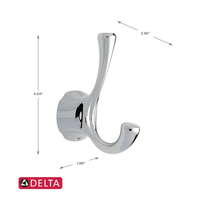 Addison Wall Mounted Robe Hook, Chrome