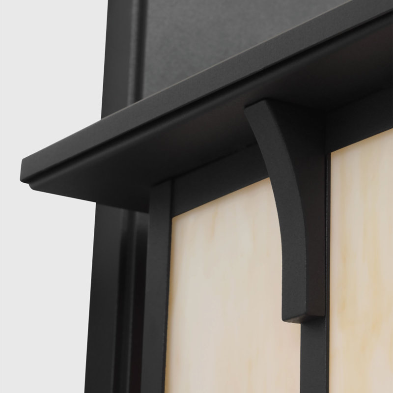 Tomek Large One Light Outdoor Wall Lantern from Generation Lighting , Black, 18" H x 10.5" W x 12.375" D