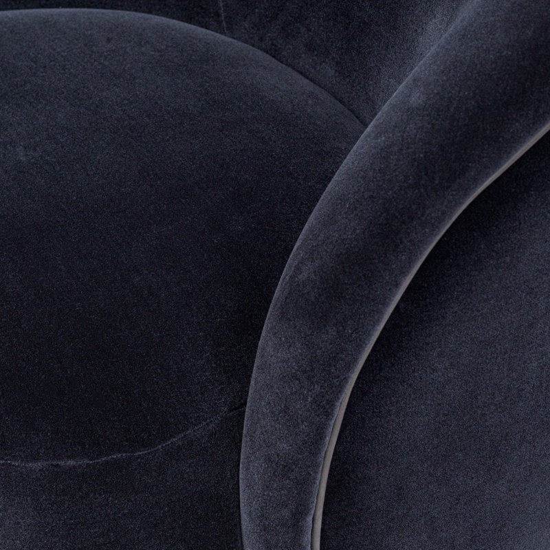 Laurrey Swivel Chair, Monte Navy Rayon/Viscose/Wool