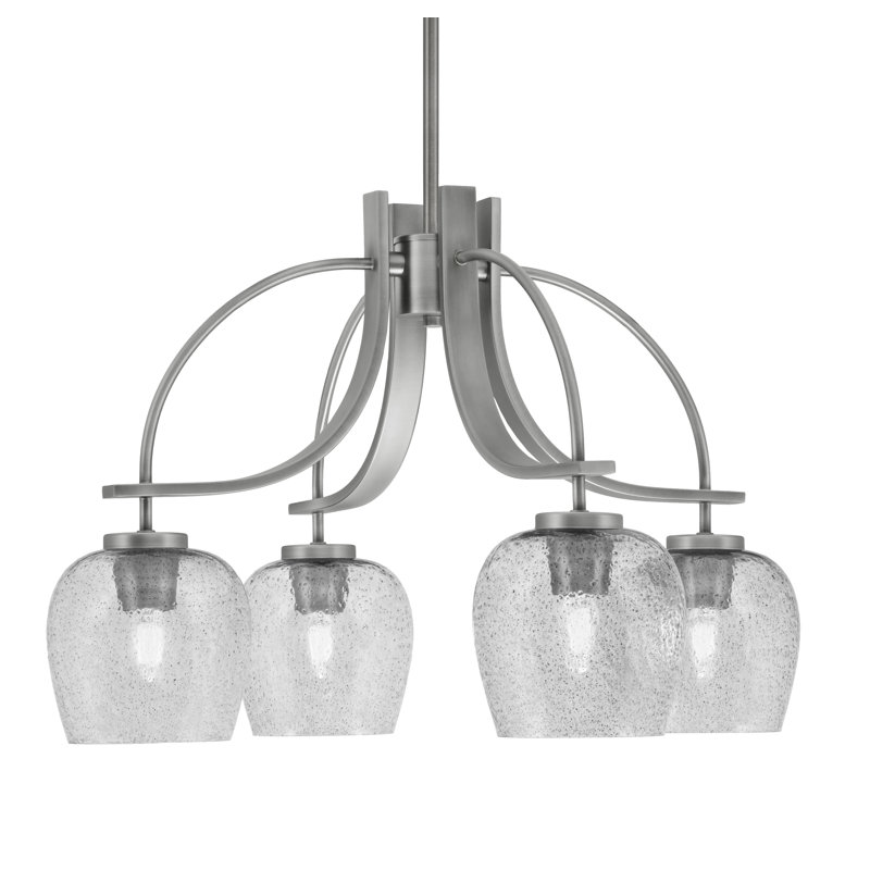 Lustre Cavella Light, H 15,5 po x l 25,25 po x P 25,25 po, Graphite, 4