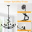 Lustre classique à 6 lumières à intensité variable de style bougie avec accents en fer forgé (ensemble de 2)-1337518853-1337518854