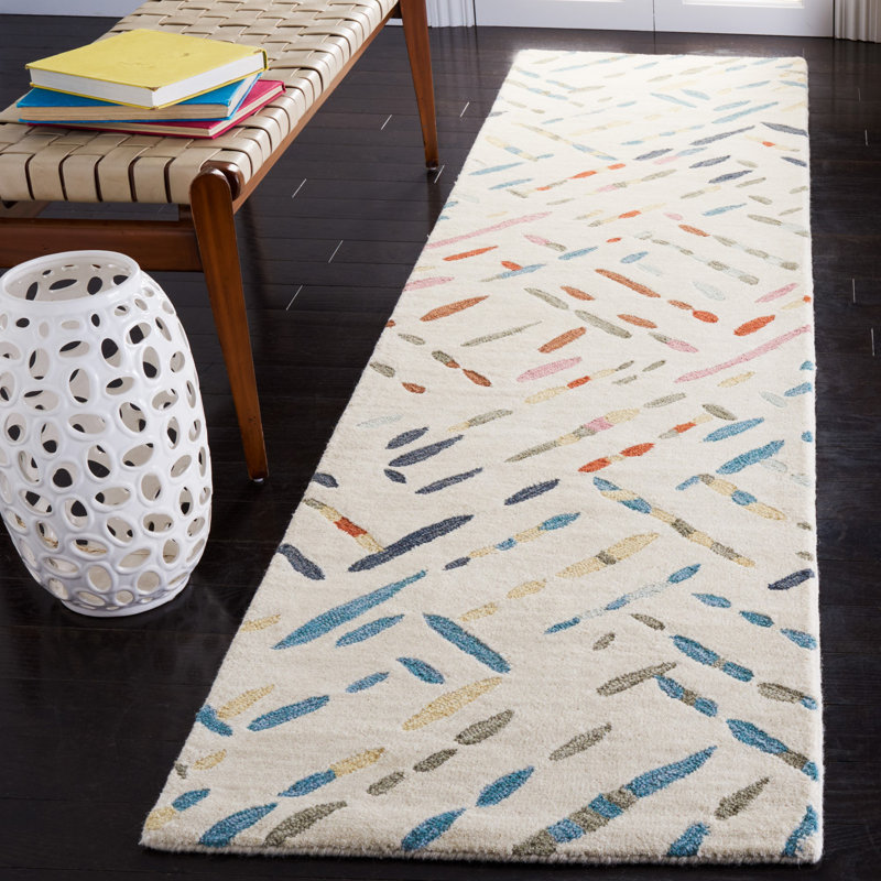 Tapis en laine touffeté à la main Charters Towers, Tapis de couloir 2 pi 3 po x 11 pi