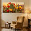 Cactus fleurs de cactus, paysage désertique, ensemble de 3 reproductions d'art sur toile-1495652695
