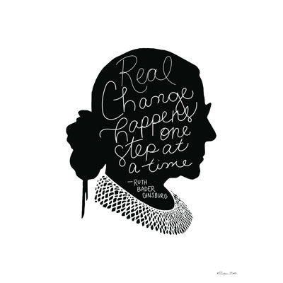 «Real change RBG», impression sur toile tendue