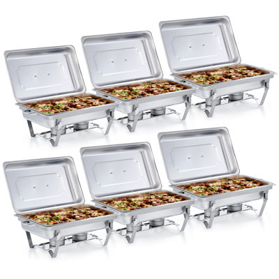 Stainless Steel 8 Quarts Rectangle Chafing Dish