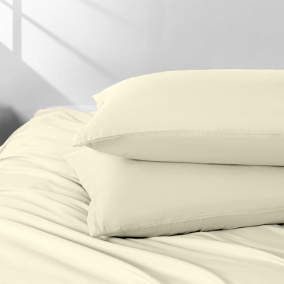 Easy Care Brushed Microfiber Pillowcases With Envelope Closure By Lotechicw Beige