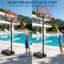 Panier de basketball portatif 5,25 à 7 pi de hauteur réglable avec panneau arrière de 33 po, roues et base stable pour les jeunes