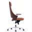 Fauteuil de direction en similicuir brun