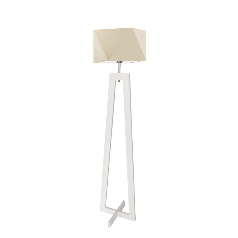 Ayaab 152cm Traditional Floor Lamp, Ecru, White