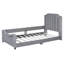 Upholstered Daybed with Classic Stripe Shaped Headboard-8961840