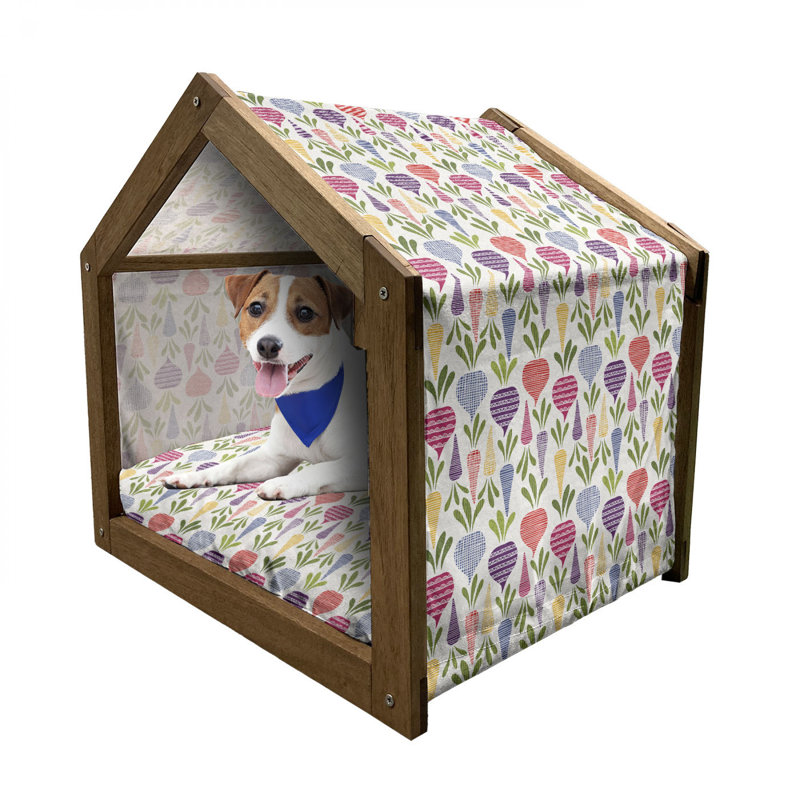 Niche pour chien en bois, H 32,28 po x l 39,37 po x P 28,35 po
