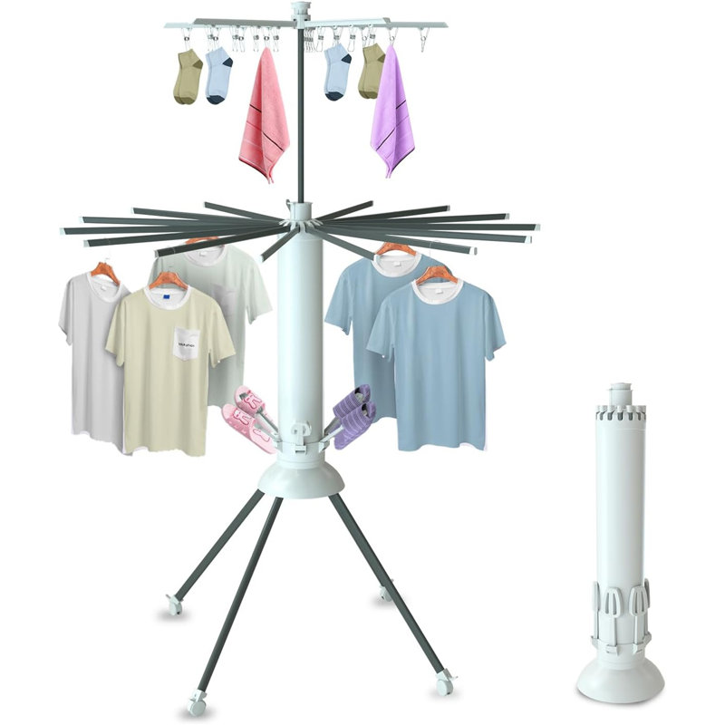 Séchoir à linge portatif 3 niveaux - rotatif pour intérieur / extérieur