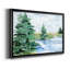 «Evergreen Lake I», peinture sur toile encadrée-1635289225-1635289224