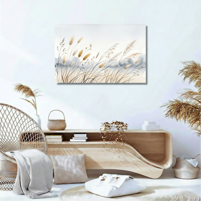Golden Grass Canvas Wall Art Oil Painting Print Set Of 1
