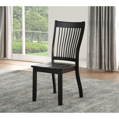 Chaise d'appoint (lot de 2), finition noire