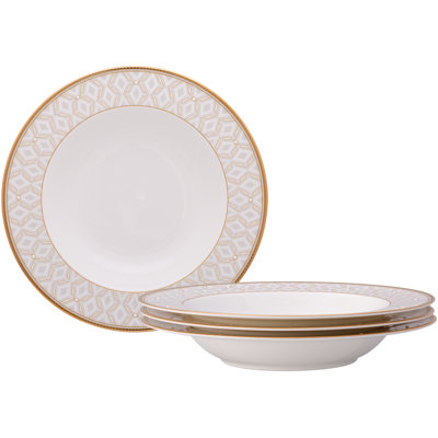 Noritake Noble Pearl Set of 4 Soup Bowls, 8.5", 12 oz.