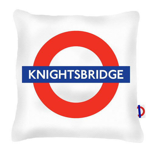 Knights Bridge Tube Station London Transport Cushion