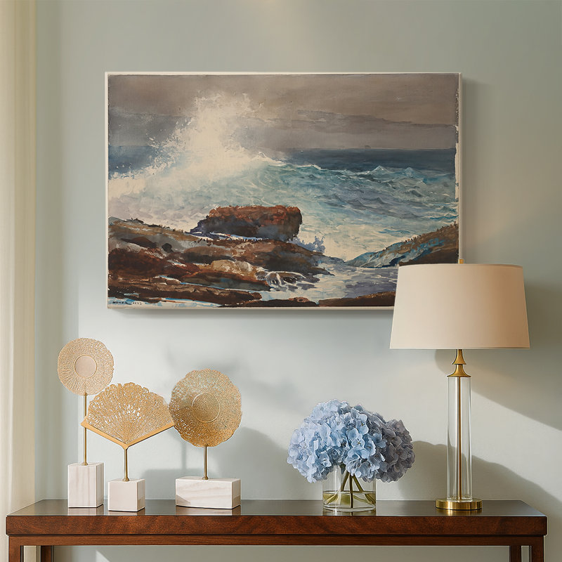 Breaking Wave, Prout's Neck-Winslow Homer-Gallery, toile tendue-c. 1887, 32 x 48
