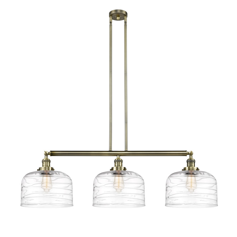 Ankitha 3 - Light LED Kitchen Island Pendant, Antique Brass