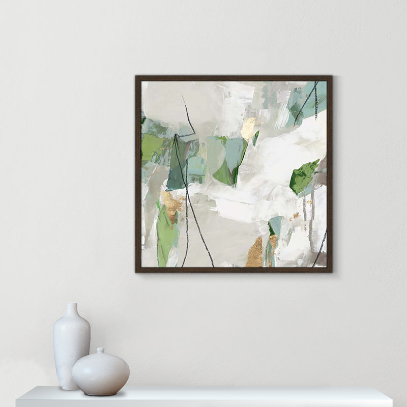 Enchanted Emerald I by Tom Reeves Print, 27.5" H x 27.5" W x 1.25" D, Walnut Slim Framed