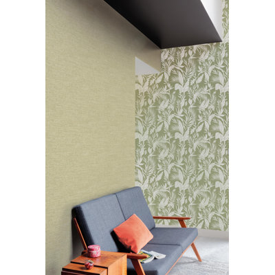 Rouleau de papier peint à motif de branches tropicales L 33 pi x l 21 po Boaventura