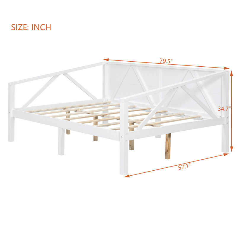 Full Size Daybed With Elegant Design And Multi-Functional Use, White