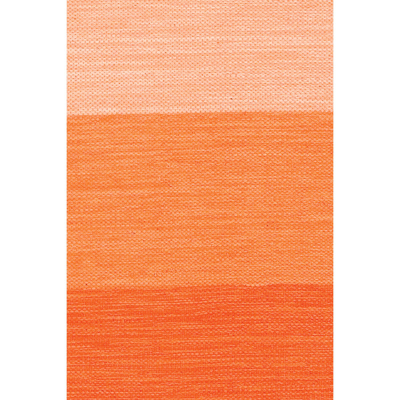 India Hand Loomed Cotton Modern Area Rug in Orange, Rectangle 7'9" x 10'6"
