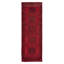 Tapis de couloir noué à la main 4 pi 11,2 pi pour décoration de couloir. Tapis de couloir turc moderne en rouge foncé