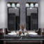 Luminaire de meuble-lavabo moderne en chrome noir avec détails en cristal, éclairage mural à 3 lumières pour salle de bain ou chambre à coucher-2036662064
