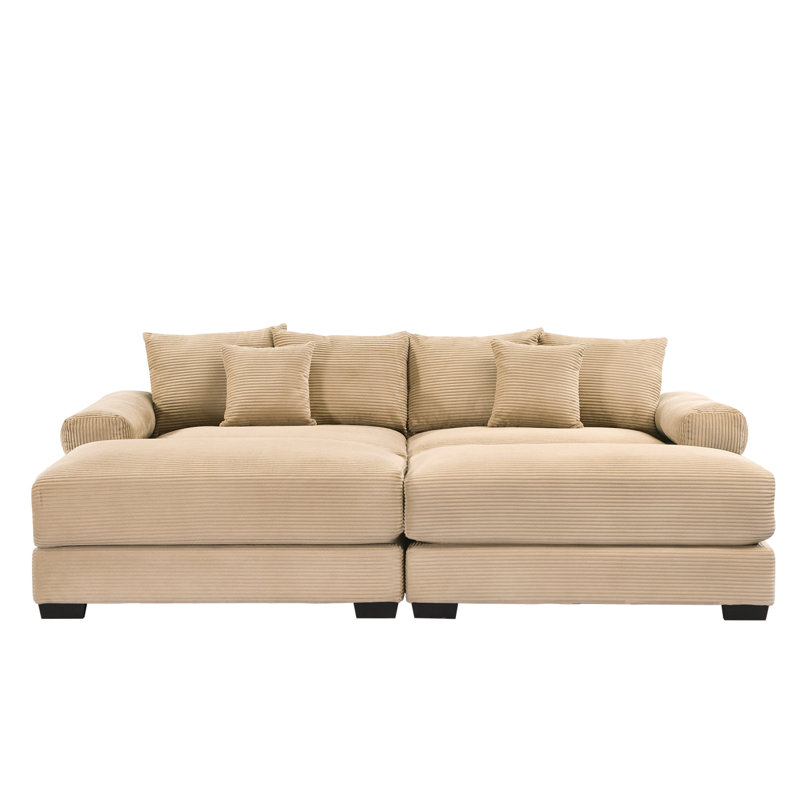 Canapé modulaire surdimensionné de 92 po Cloud, Chameau