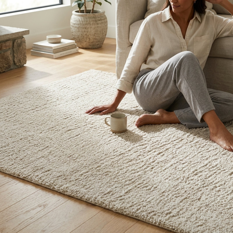 Tapis à poil long Hargo, Rectangle 10 pi 0 po x 14 pi 0 po