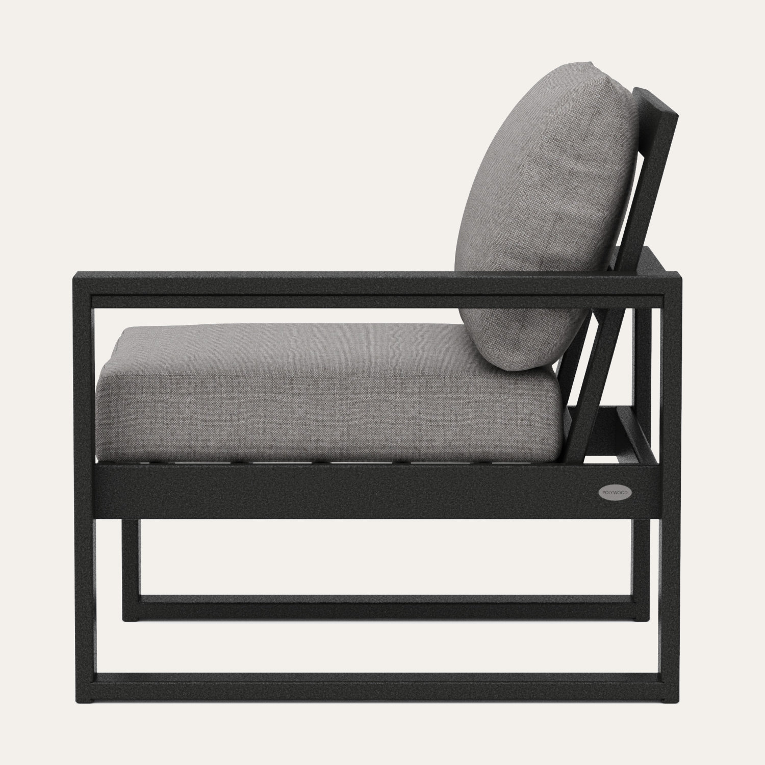 Edge Patio Lounge Chair, Grey Revolution®, Black