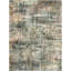 Tapis abstrait moderne et neutre lavable de 2,44 m x 3,05 m, couleur avoine/taupe/vert olive doux-118613657